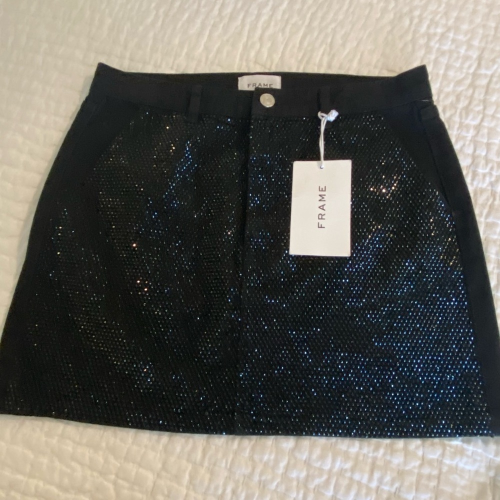 FRAME Studded Cotton Minskirt